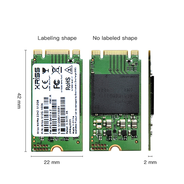 M.2 2242 Nvme Ssd Internal Solid State Drive 128gb 256gb 512gb 1TB 2TB Nvme M2 Ssd for Laptop