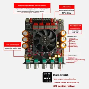 AS21P pour carte d'amplificateur numérique 2.1 canaux 300W*2+600W Subwoofer TPA3255 Puce importée Fabriqué en Chine - Product Image 3