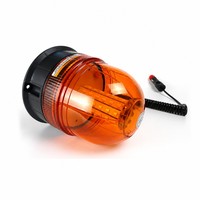 Feu de signalisation LED 12V, lampe balise, lumière stroboscopique d'urgence pour camion, tracteur, cordon enroulé ambre, prise allume-cigare