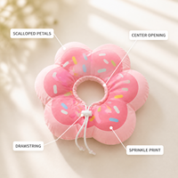 Collier de récupération pour chiots en forme de donut, doux, anti-léchage, anti-morsure, réglable avec cordon de serrage, gonflable, écologique