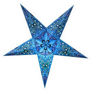 กระดาษพิมพ์ลายดอกไม้ ขนาด 60 ซม. โคมไฟรูปดาว 5 แฉก สำหรับตกแต่งคริสต์มาสภายในอาคาร ยี่ห้อ LAXMANS ขายส่งจำนวนมาก ผู้ส่งออก - Product Image 1