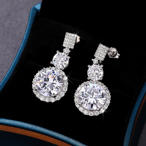 Orecchini Rotondi Scintillanti per Donne, Eleganti Gioielli da Orecchio alla Moda - Product Image 6