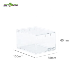 Terrario Acrílico Pequeño REPTIZOO de 10.5x8.5x6.5cm, Recinto para Invertebrados como Arañas Saltadoras, Tarántulas, Mantis y Isópodos - Product Image 5