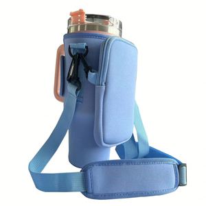 Housse de bouteille d'eau isotherme en néoprène avec bandoulière, 40 oz, pour sport en extérieur, vente en gros - Product Image 6
