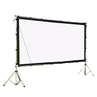 Layar Proyektor Lipat Premium 100 Inci dengan Tripod |   Layar Proyeksi Portabel untuk Penggunaan Dalam & Luar Ruangan