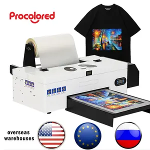 नि: शुल्क शिपिंग करने के लिए संयुक्त राज्य अमेरिका रोल DTF इंकजेट प्रिंटर Impresora XP600 L1800 DX5 DTF टी शर्ट कपड़ा स्टीकर परिधान मुद्रण मशीन