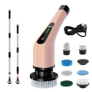 Nettoyeur Turbo 8-en-1 : <span class=keywords><strong>Balai</strong></span> <span class=keywords><strong>Électrique</strong></span> de Cuisine <span class=keywords><strong>Rotatif</strong></span> Automatique avec Brosse à Poussière et Éponge à Vaisselle pour un Nettoyage Efficace - Product Image 1