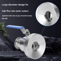 Vannes à boisseau sphérique de fond de réservoir à installation rapide en acier inoxydable 304/316L, à bride sanitaire, pour vente en gros