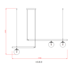 Accessorio creativo postmoderno lampadario <span class=keywords><strong>a</strong></span> sfera di vetro lungo Design moderno per il ristorante Cafe soggiorno con fonte di alimentazione AC - Product Image 6