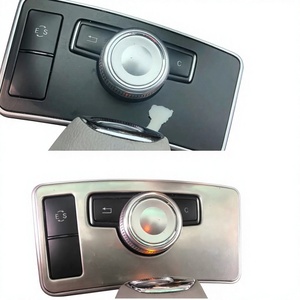 Adhesivo interior de fibra de carbono y metal para el panel de la consola central de Mercedes-Benz para W212 E260L E300L - Product Image 5