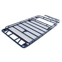 Panier de toit pour Toyota 4Runner, en acier tubulaire avec filet et déflecteur de vent, design agressif en forme de corne de taureau pour l'aventure tout-terrain