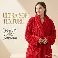 Peignoir de Nuit en Flanelle pour Femme Automne-Hiver, Doux et Respirant, Style Européen et Américain, Épais et Long, Idéal pour les Vacances