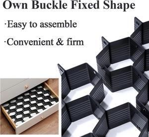 Wholesale Adjustable Eco-friendly PP Material Drawer Organizer / <b>Storage</b> Drawer Divider / Wardrobe <b>Kitchen</b> Tableware Clothing - Product Image 3