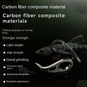 Soporte de anillo guía de fibra de carbono, caña de pescar, accesorios de <span class=keywords><strong>pesca</strong></span> inferiores de carpa, modelo KW, <span class=keywords><strong>Kit</strong></span> de modificación DIY - Product Image 2