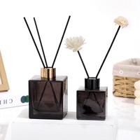 50ml 100ml 150ml 200ml fabrication directe en gros diffuseur de roseau d'arôme de luxe diffuseur de bouteille d'aromathérapie en verre carré