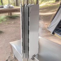 Pare-brise en alliage d'aluminium pliable portable avec un design moderne pour une utilisation en extérieur