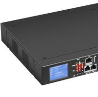 PDU intelligent IP 19 pouces, 8 prises IEC C13 verrouillables, unité de distribution d'alimentation CA surveillée à commutation individuelle, réseau RJ45