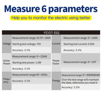 PZIOT-E02 110/220v IoT monophasé maison Assistant compteur d'énergie 6in1 ampèremètre de tension de puissance avec Tasmota WiFi ESP fonctionne via MQTT