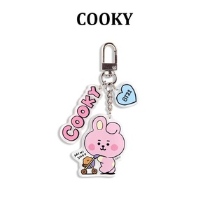 Portachiavi in acrilico personalizzato con stampa fronte-retro di personaggi <span class=keywords><strong>anime</strong></span> <span class=keywords><strong>kawaii</strong></span> BT21 BTS, portachiavi coreano per borsa o auto, per fan. - Product Image 4