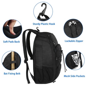 Polyester Wholesale Youth Sports Equipment Baseball <strong>Batting</strong> Softball Bag Custom Baseball <strong>Backpack</strong> With Shoes Compartment - Product Image 3