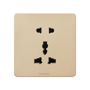 Prise murale universelle à 5 broches avec panneau tactile 10A, norme britannique, en matériau PC, design à paroi mince - Product Image 4