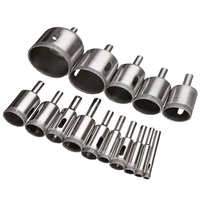 Forets diamantés électroplaqués Henan Drills-King, tailles métriques 6/8/10 mm, pour verre et marbre, avec queue hexagonale, ouvre-trou, coupe-trou