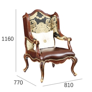 Ekar Furniture Classic Villa Juego de sofá de alta calidad Muebles Juego de sofá de cuero genuino de lujo italiano dorado - Product Image 6