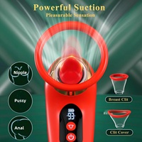 5-in-1 KI-App Rose Erwachsenenspielzeug Saugvibrator 3 Saugmodi 9 Zungenleck-Vibrationen, 2 Abnehmbare Cups LCD-Display Klitoris-Vibratoren