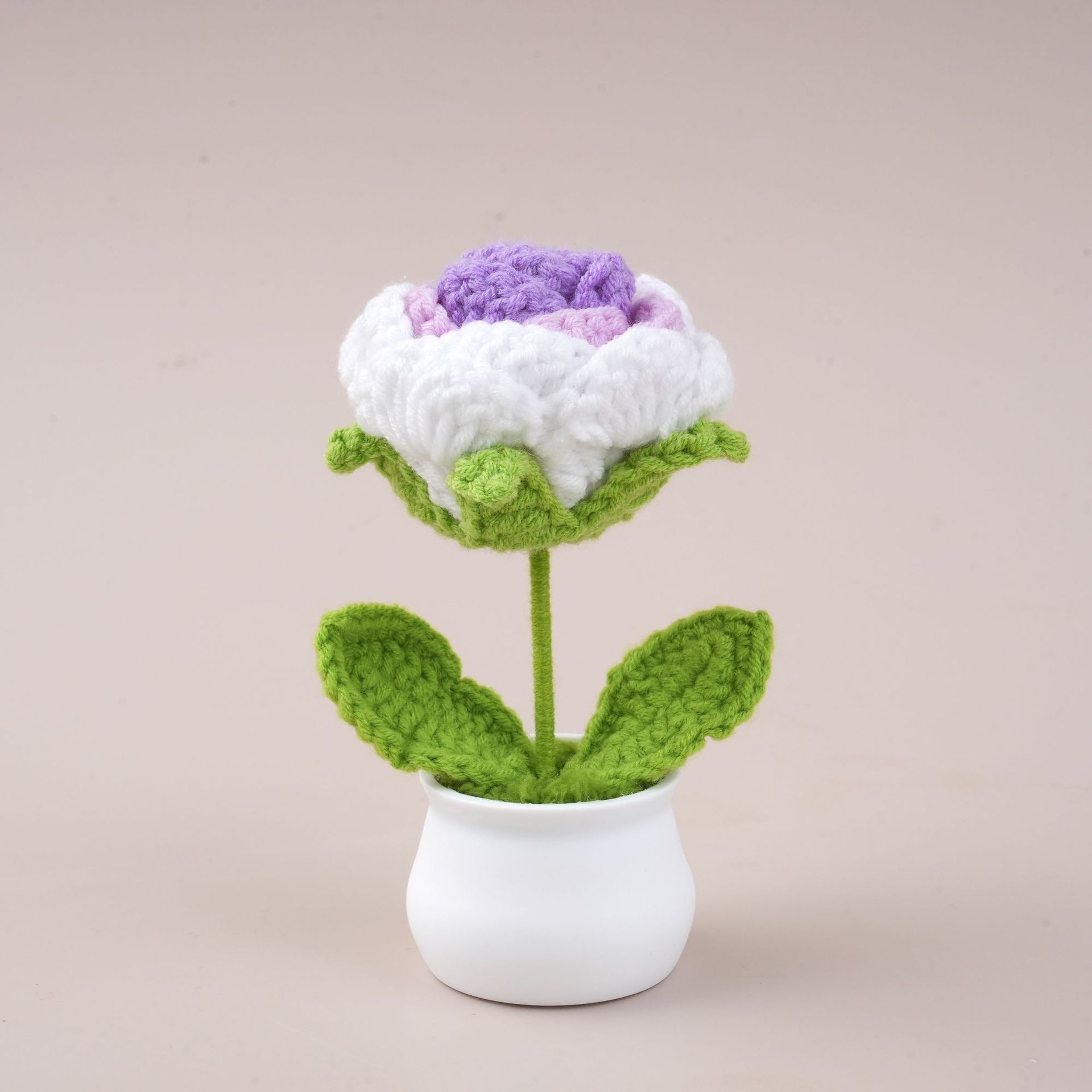 Purple woven rose potted plant
