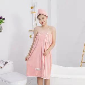 Customized Professional Cute Coral Fleece Rectangle Women'S Towel Wrap Bathrobe Body Wrap Towel