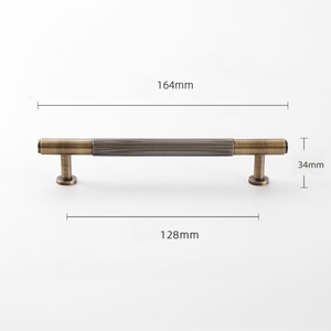 Tirador de armario vintage de latón macizo estilo francés, pomo antiguo americano de mediados de siglo con un solo orificio, tirador de latón para cajones y gabinetes - Product Image 6