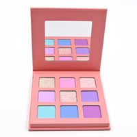 Palette de fards à paupières scintillants bleus, or et champagne, résistants à l'eau, véganes, pour un maquillage des yeux chatoyant, adaptés aux carnations claires, foncées et moyennes, pour un usage quotidien