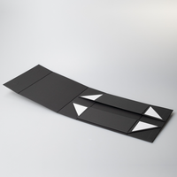 Scatola di immagazzinaggio pieghevole d'imballaggio magnetica del bollettino del regalo di carta nera del cartone di lusso Premium su ordinazione all'ingrosso per i vestiti delle scarpe