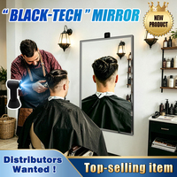 Miroir Mural Intelligent IA Magique de Luxe pour Salon de Coiffure et Barbier, Miroir de Maquillage Pleine Longueur pour Salon de Beauté