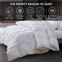 Couette en Plumes d'Oie Blanche Luxueuse et Moelleuse Ultra Douce pour Toutes Saisons, Collection Hôtelière, Housse de Couette