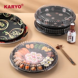 Karyo KY-321 Vòng dùng một lần <span class=keywords><strong>Sushi</strong></span> <span class=keywords><strong>container</strong></span> Pet PS Hộp bao bì nhựa cho takeout salad <span class=keywords><strong>Sushi</strong></span> - Product Image 3