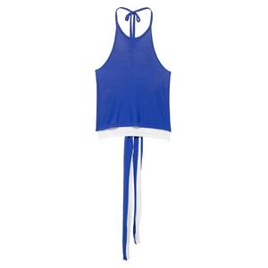 2025 été femmes taille haute cou dos nu haut Double couche <span class=keywords><strong>jupe</strong></span> costume avec Double couture ornement combinaison <span class=keywords><strong>combishort</strong></span> - Product Image 2