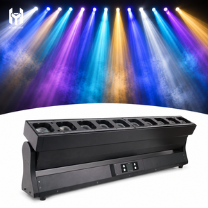 Luz Móvil de Haz LED RGBW <span class=keywords><strong>4</strong></span> en 1 de 10x60W con Luz Auxiliar, Iluminación Dinámica para Escenarios, Control DMX512 RDM para Eventos de DJ - Product Image 1