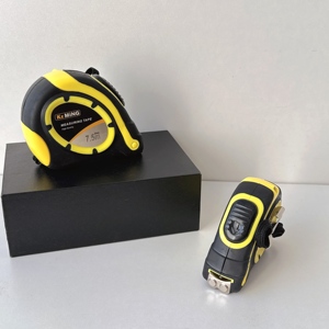 하이 퀄리티 사용자 정의 로고 개폐식 강철 측정 테이프 고무 코트 블레이드 ABS TPR 소재 도매 테이프 측정 5m x 25mm - Product Image 2