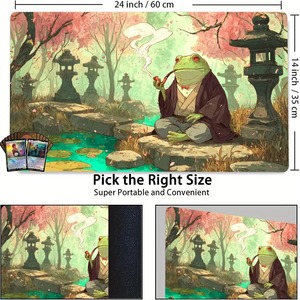 <span class=keywords><strong>Tapis</strong></span> de <span class=keywords><strong>jeu</strong></span> TCG Cherry Blossoms and Frog <span class=keywords><strong>Magic</strong></span>, base antidérapante 35x60cm, <span class=keywords><strong>tapis</strong></span> de <span class=keywords><strong>jeu</strong></span> de société pour TCG - Product Image 4