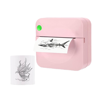 Printer Foto Label Tanpa Tinta USB Portabel untuk Ulang Tahun Anak, Printer Thermal Mini Genggam Saku, Stok 200dpi 1200mAh