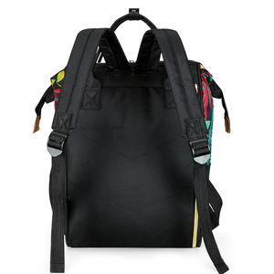 Borsa da pannolino Casual personalizzabile con stampa floreale di grande capacità impermeabile e zaino alla moda Insular - Product Image 3