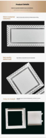 Diffuseur d'air de plafond encastré en alliage d'aluminium carré moderne, réglable, pour salle de bain - Design industriel minimaliste
