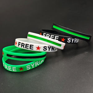 Vòng tay cao su cá nhân hóa, họa tiết dây đeo tay, sản phẩm của Syria, Kurdistan, Palestine, vòng tay silicon in cờ - Product Image 4