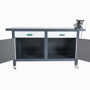 Banc d'atelier professionnel Turbo-chager avec étau en acier forgé de 125 mm à hauteur réglable - Product Image 4