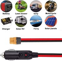 Câble de rallonge pour allume-cigare de voiture vers connecteur femelle XT60 avec panneau solaire RV Centrale électrique portable Générateur solaire