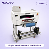 Nouvelle imprimante UV DTF en gros pour autocollants, machine de transfert pour panneaux en acrylique de 300 mm, tête unique, 8 canaux d'encre UV, certifiée CE