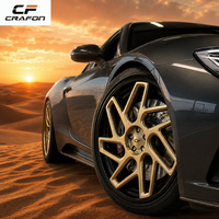 Velg Mobil Penumpang CF 18-22 Inch 5*120 5x130 Forged Gold untuk 991 992 Sport Coupe Track-Spec 6061-T6