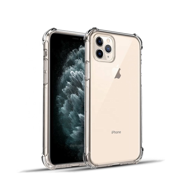 4 Corner Air Cushion Shockproof Crystal Clear Silicone TPU Phone Case for iPhone 11 Pro12 13 14 15