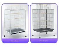 Cage à oiseaux multifonctionnelle de haute qualité Style classique moderne Villa à oiseaux vivants Motif solide Caractéristiques respirantes et pliables